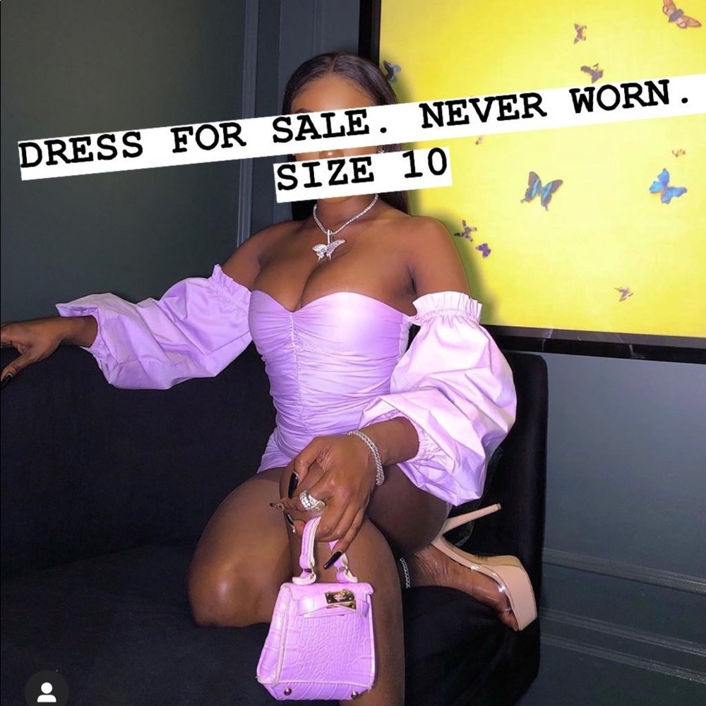LILAC OFF THE SHOULDER BODYCON DRESS
